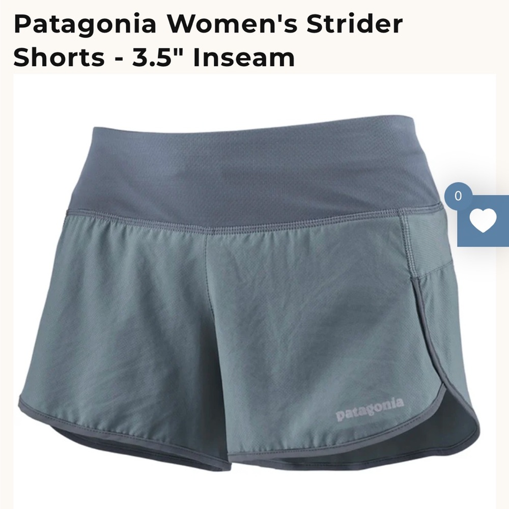 Patagonia Women's Plume Gray Strider Shorts